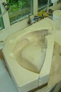 Right side of "hands" Basin mould