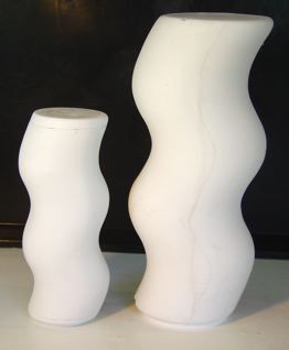 Large & Small Curvy vase models for CP Ceramics