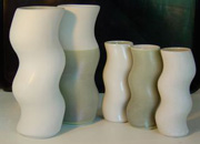 Large & Small Curvy Vases. CP Ceramics