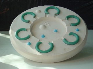 Handle Tower block with wax models